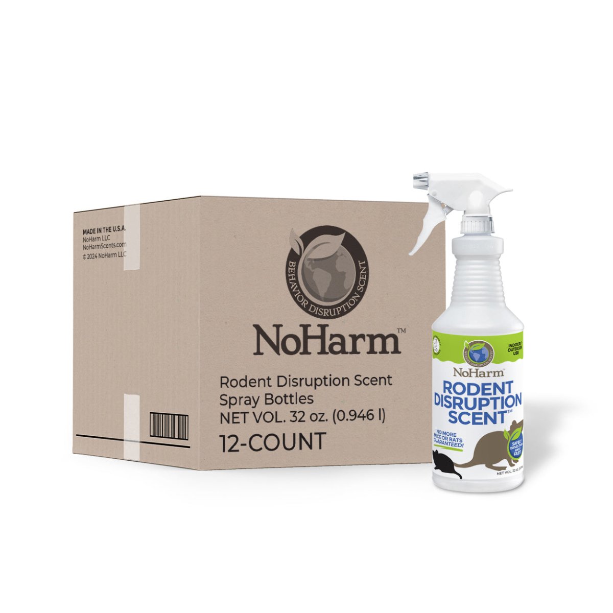 32oz. Rodent Disruption Scent Spray - 12/case at $24/ea. - No Harm Scents